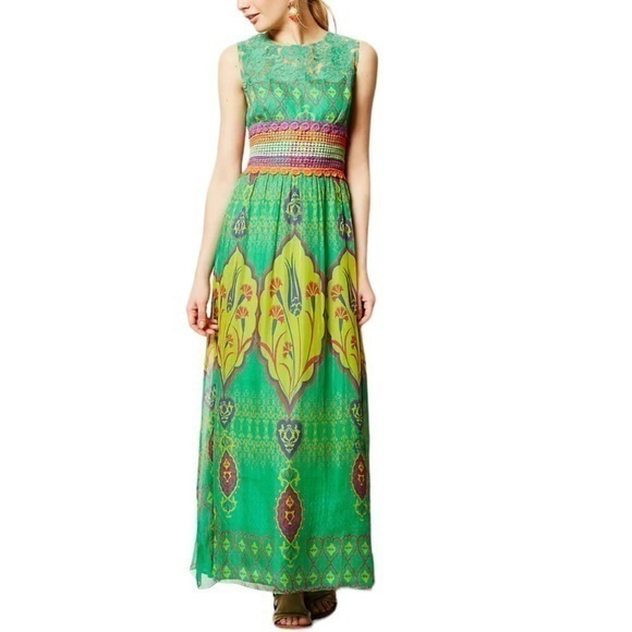 HEMANT & NANDITA Dresses & Skirts - Hemant and Nandita (Anthropologie) A line Silk Dress
